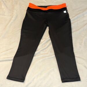 Colosseum Dark Gray Capris with Bright Orange Waistband